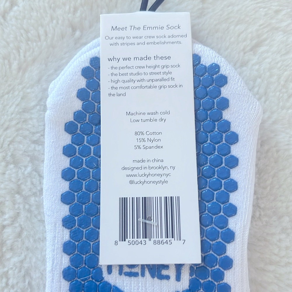 Lucky Honey The Emmie Butterfly Grip Socks NWT - Picture 6 of 7